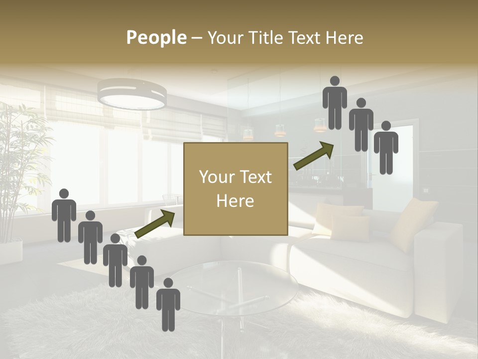 Architecture Living Black PowerPoint Template