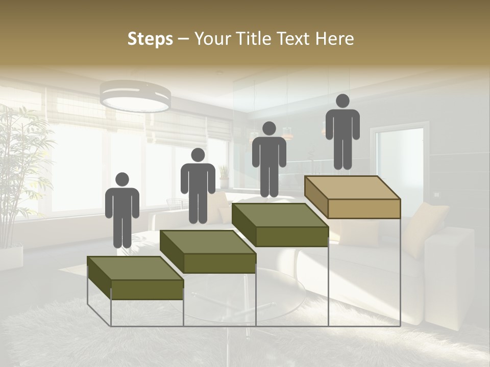 Architecture Living Black PowerPoint Template