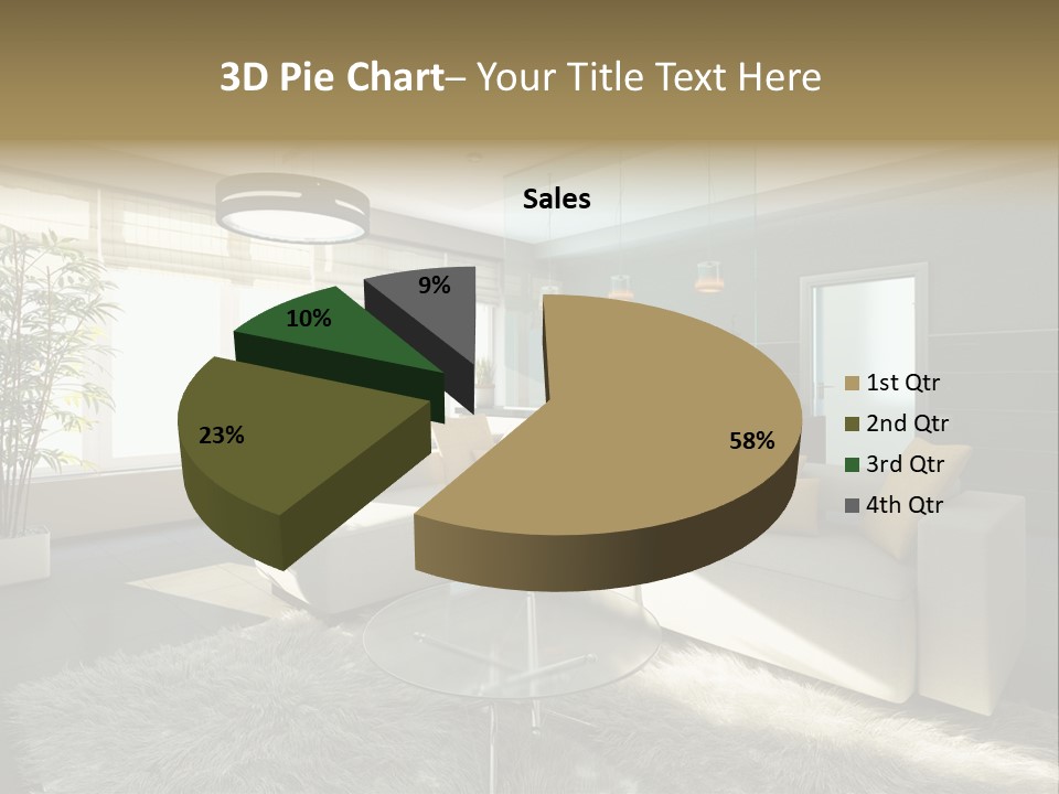 Architecture Living Black PowerPoint Template