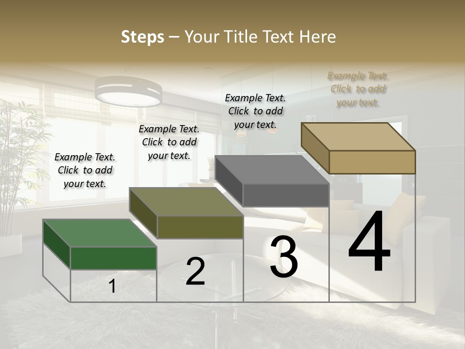 Architecture Living Black PowerPoint Template