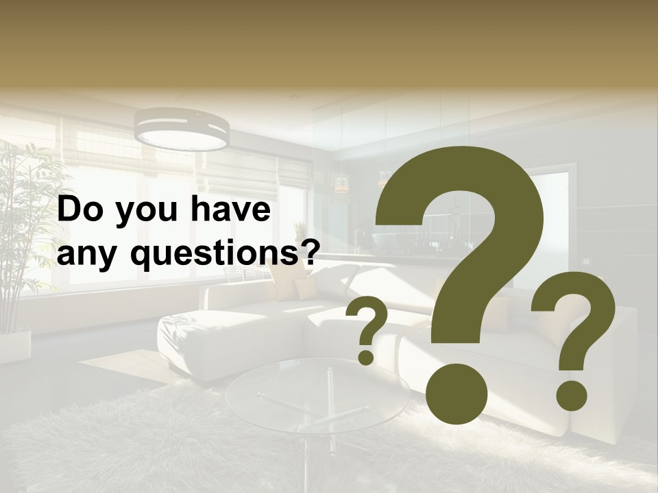 Architecture Living Black PowerPoint Template