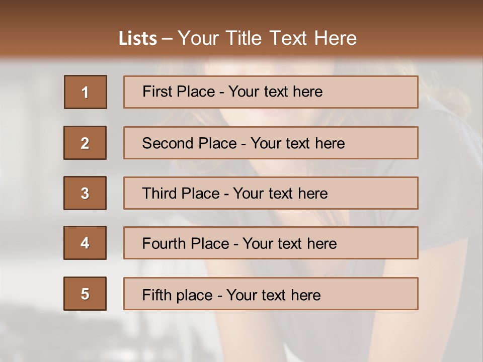 Day Sitting Young  PowerPoint Template