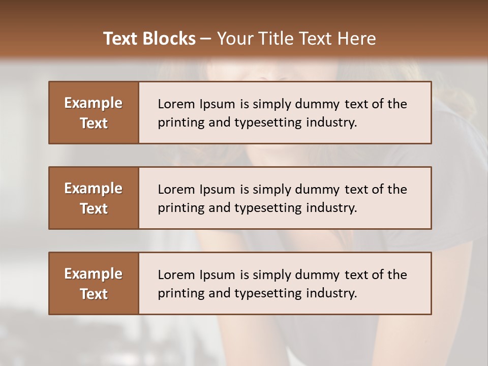Day Sitting Young  PowerPoint Template