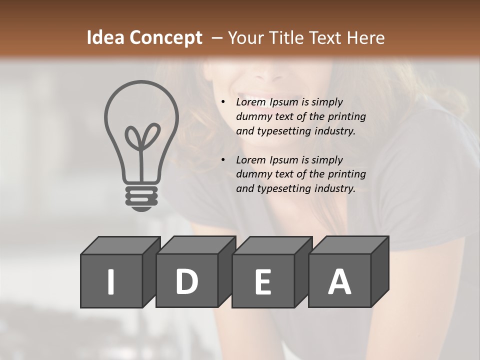 Day Sitting Young  PowerPoint Template