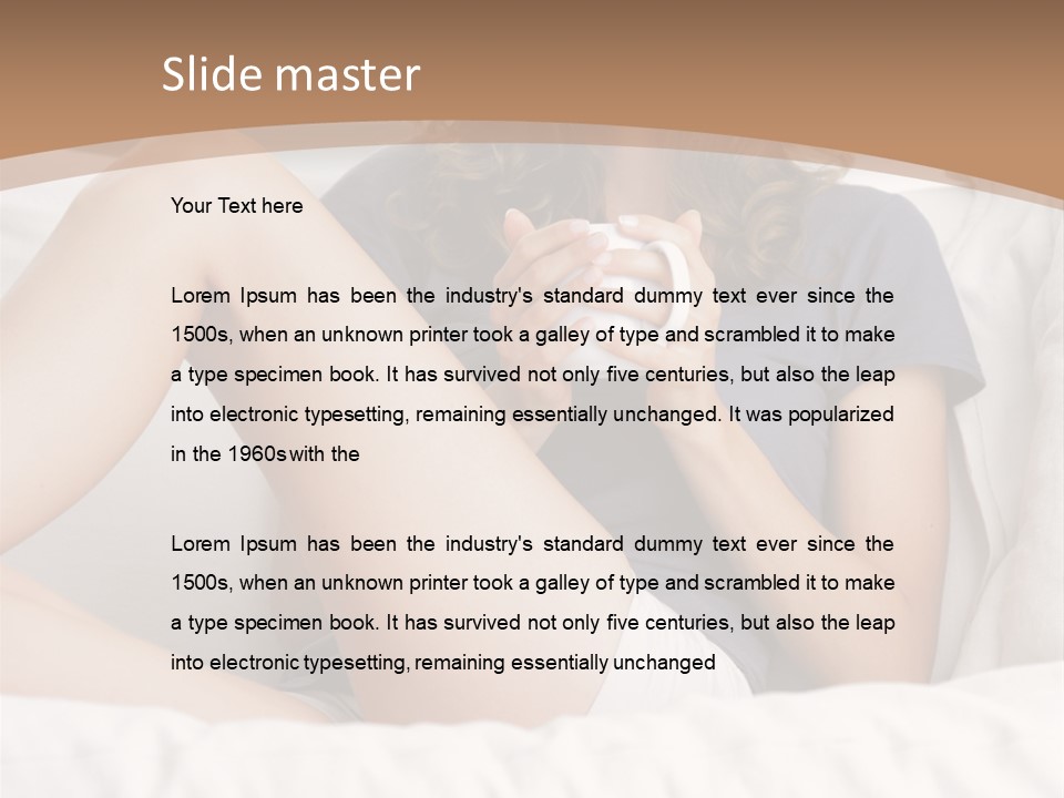 Cup Elegance Enjoyment PowerPoint Template