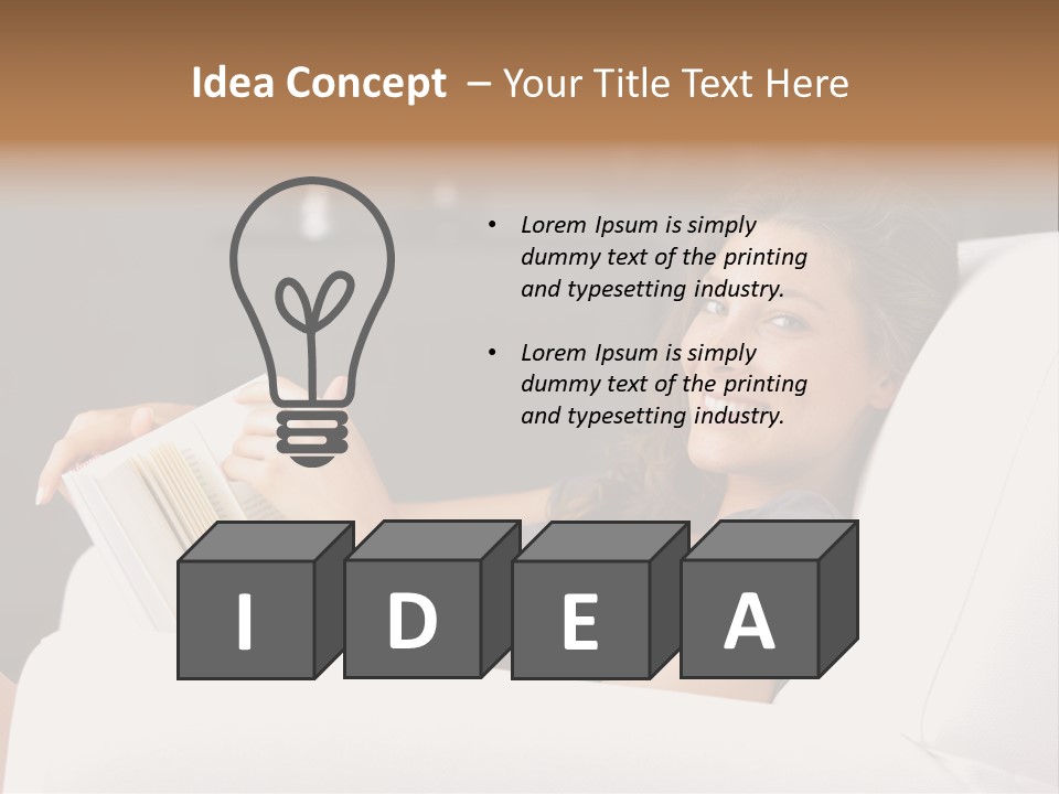 Home Interior Cheerful Smiling PowerPoint Template