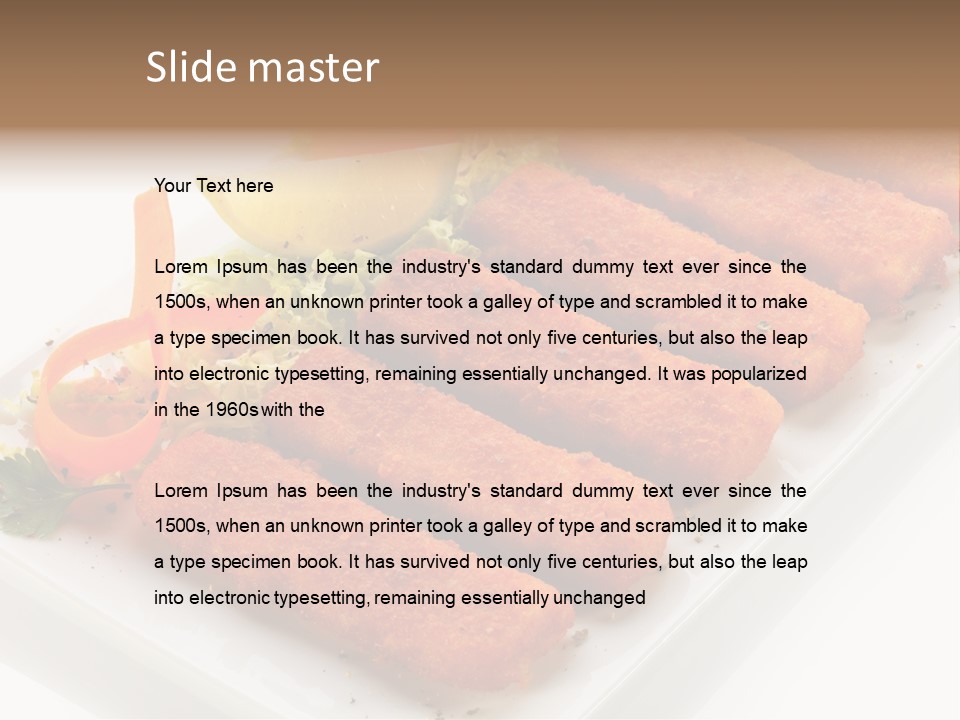 Orange Stick Finger PowerPoint Template