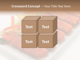 Orange Stick Finger PowerPoint Template