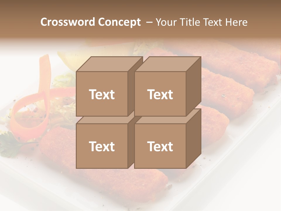 Orange Stick Finger PowerPoint Template
