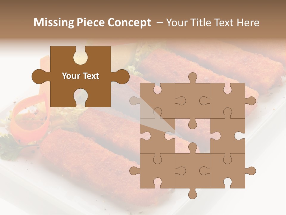 Orange Stick Finger PowerPoint Template