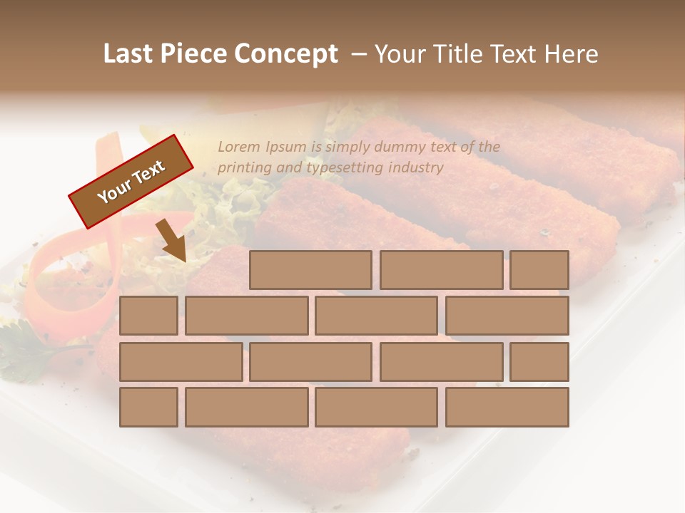 Orange Stick Finger PowerPoint Template