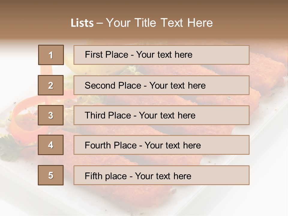 Orange Stick Finger PowerPoint Template