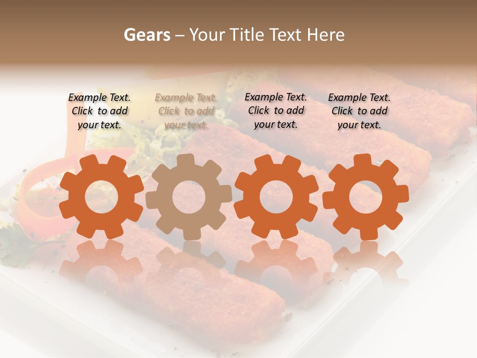 Orange Stick Finger PowerPoint Template