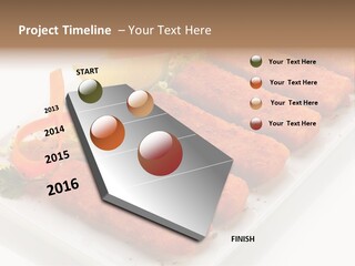 Orange Stick Finger PowerPoint Template