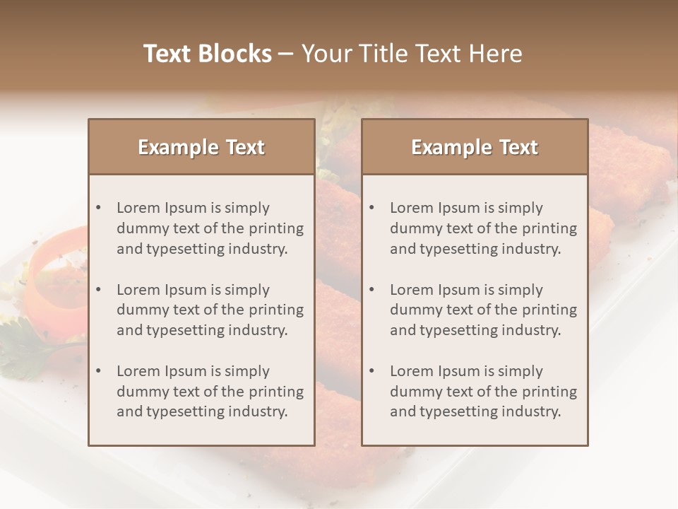 Orange Stick Finger PowerPoint Template