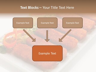 Orange Stick Finger PowerPoint Template