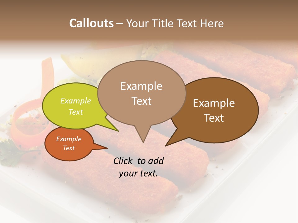 Orange Stick Finger PowerPoint Template