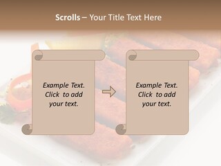 Orange Stick Finger PowerPoint Template