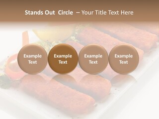 Orange Stick Finger PowerPoint Template