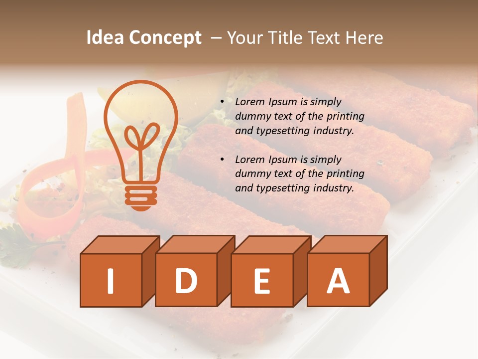 Orange Stick Finger PowerPoint Template