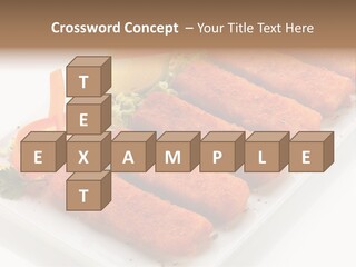 Orange Stick Finger PowerPoint Template