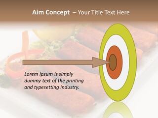 Orange Stick Finger PowerPoint Template