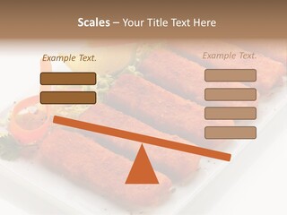 Orange Stick Finger PowerPoint Template