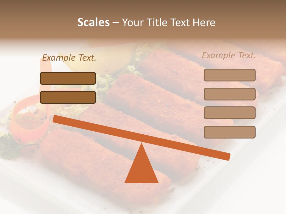 Orange Stick Finger PowerPoint Template