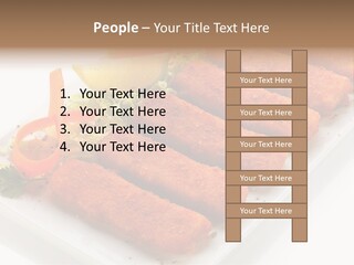Orange Stick Finger PowerPoint Template