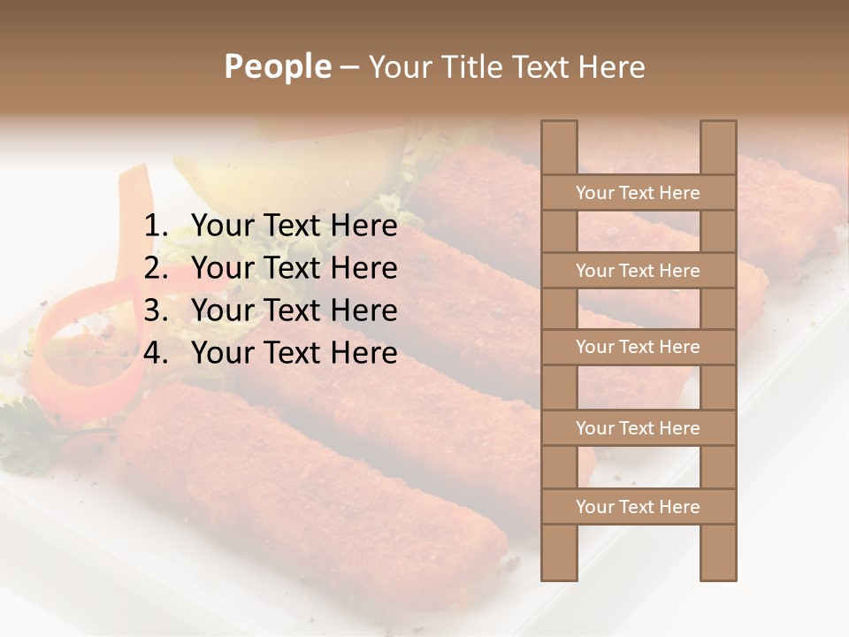 Orange Stick Finger PowerPoint Template