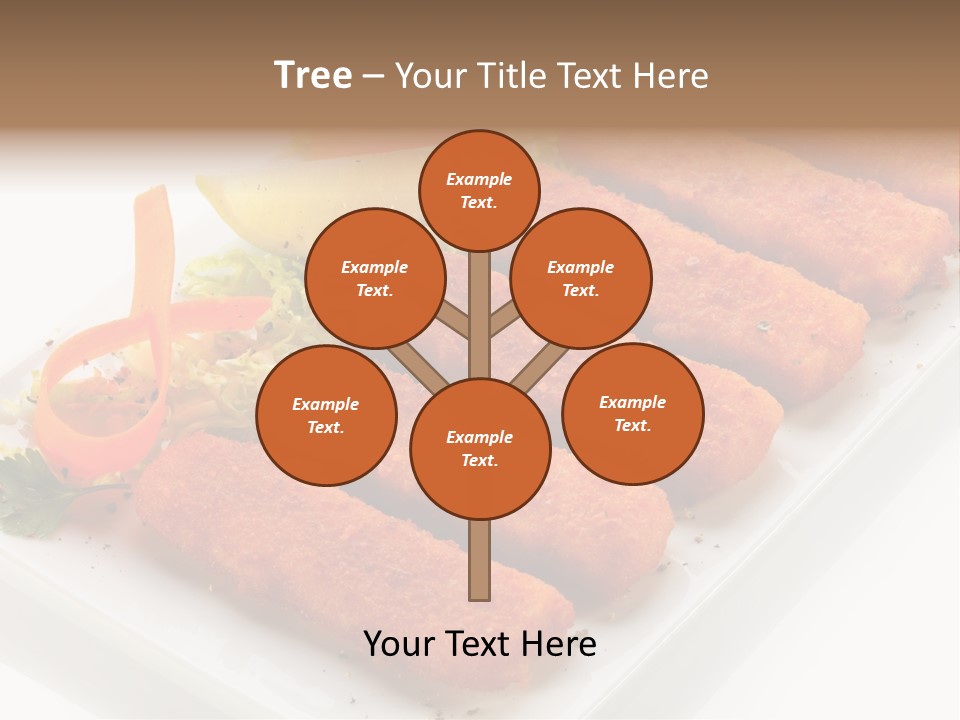 Orange Stick Finger PowerPoint Template