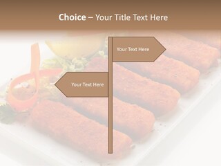 Orange Stick Finger PowerPoint Template