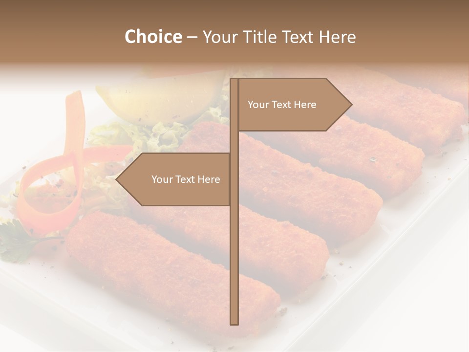 Orange Stick Finger PowerPoint Template
