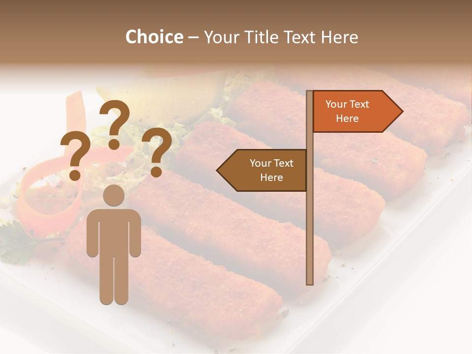Orange Stick Finger PowerPoint Template
