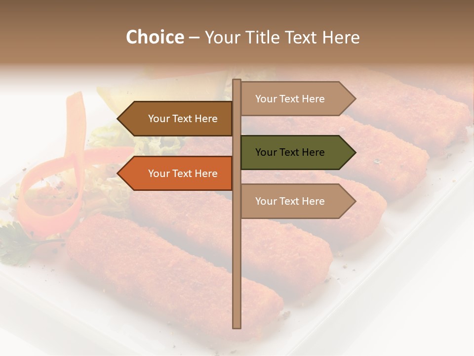 Orange Stick Finger PowerPoint Template