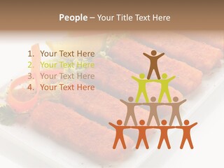 Orange Stick Finger PowerPoint Template