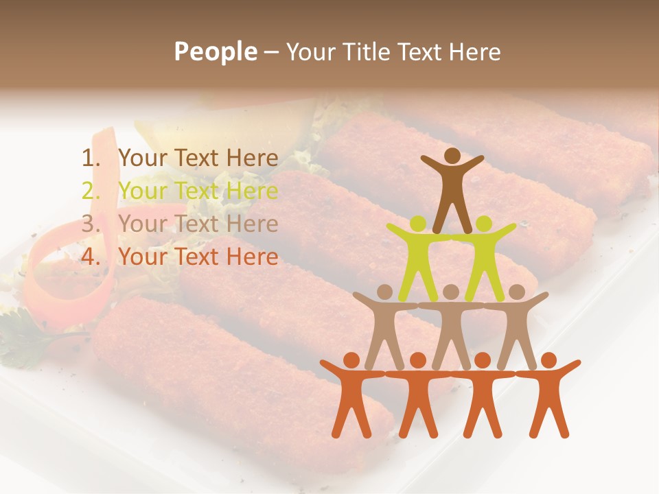 Orange Stick Finger PowerPoint Template