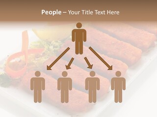 Orange Stick Finger PowerPoint Template