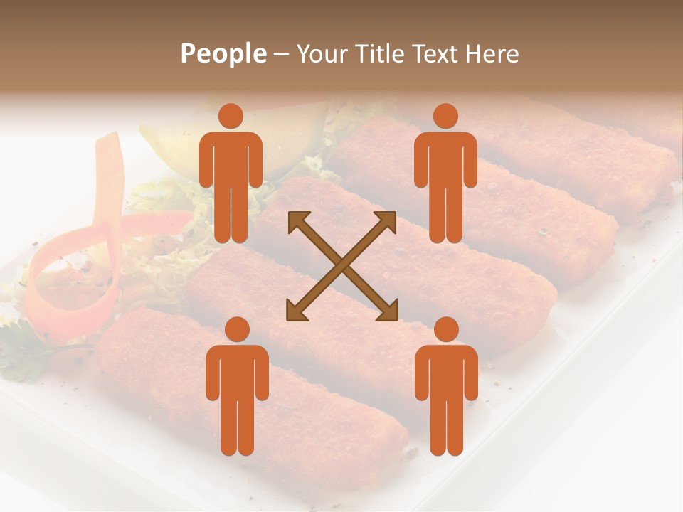Orange Stick Finger PowerPoint Template