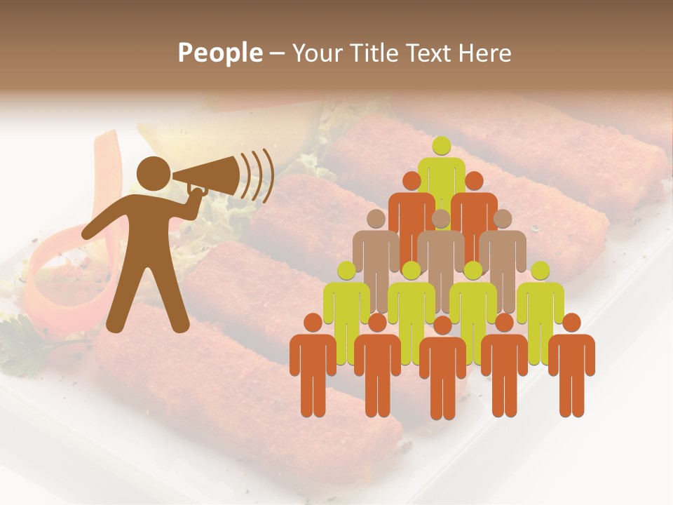 Orange Stick Finger PowerPoint Template