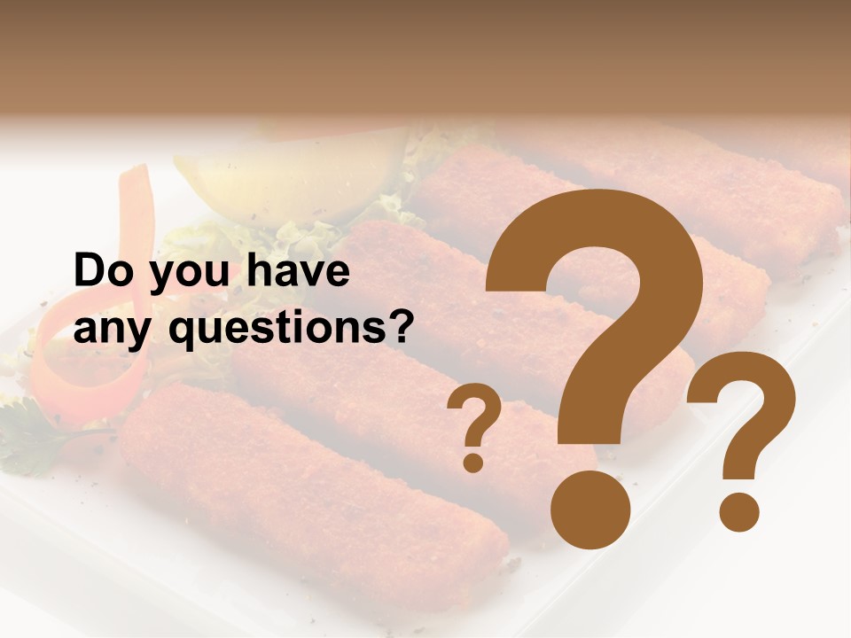 Orange Stick Finger PowerPoint Template