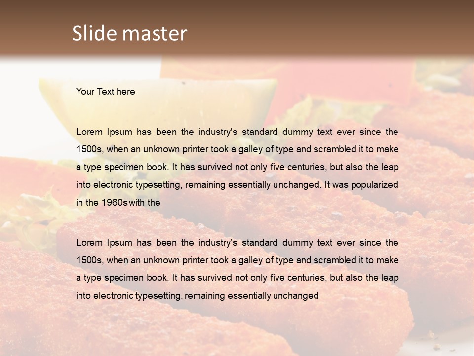 Lunch Food Fingers PowerPoint Template