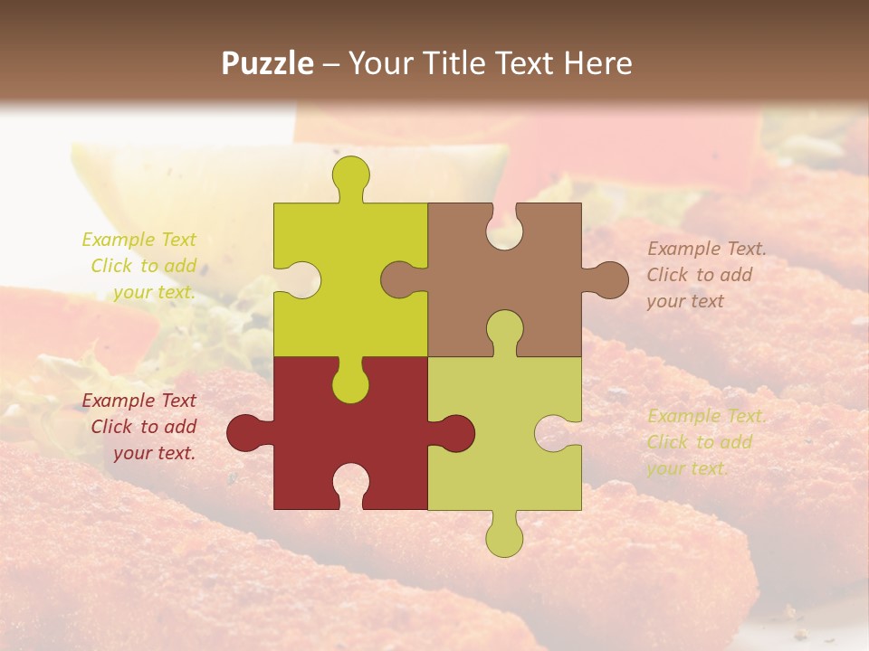 Lunch Food Fingers PowerPoint Template