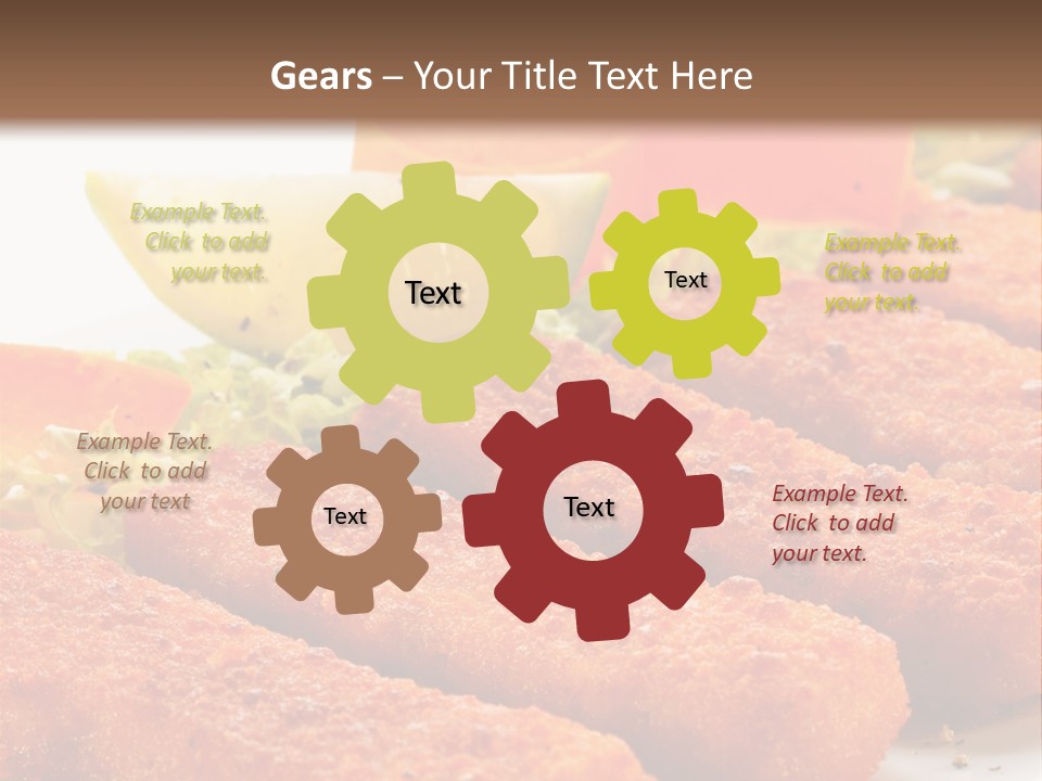 Lunch Food Fingers PowerPoint Template