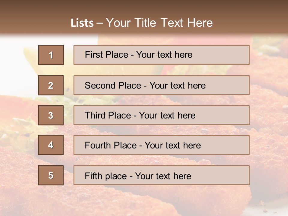 Lunch Food Fingers PowerPoint Template