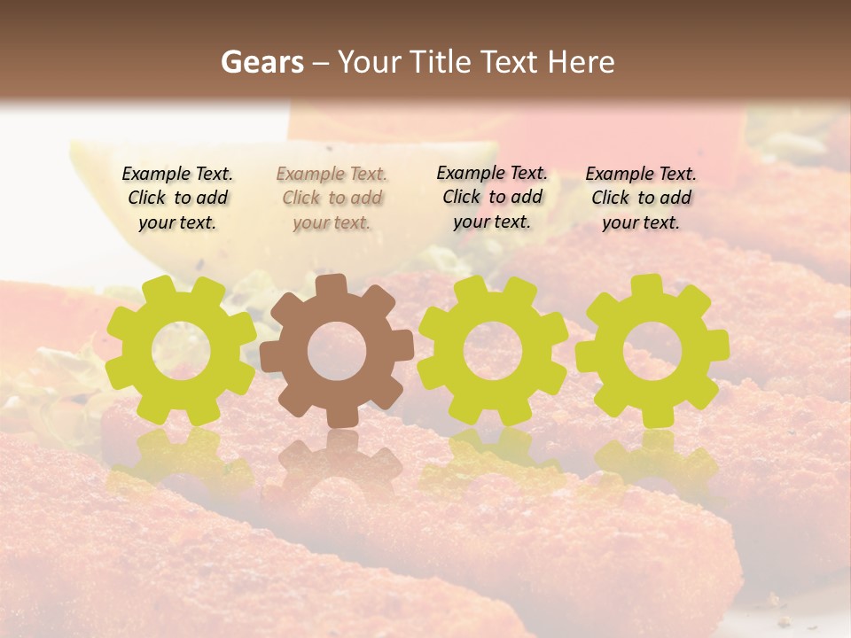 Lunch Food Fingers PowerPoint Template