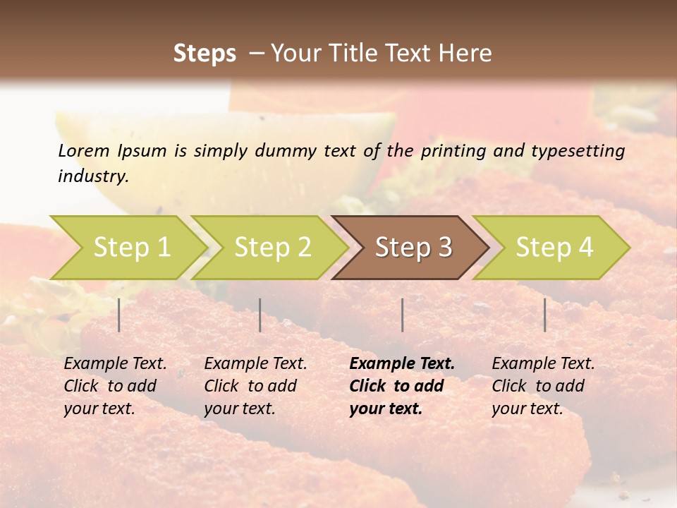Lunch Food Fingers PowerPoint Template