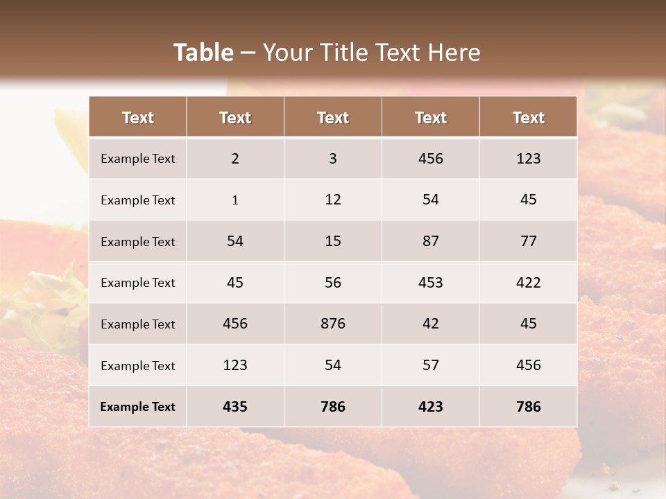 Lunch Food Fingers PowerPoint Template