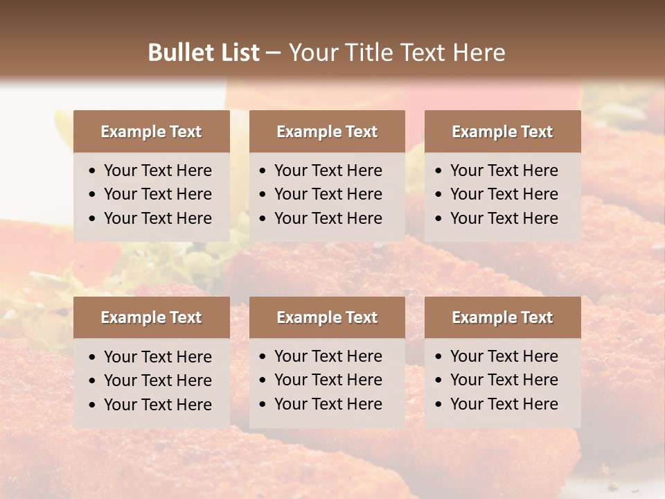 Lunch Food Fingers PowerPoint Template