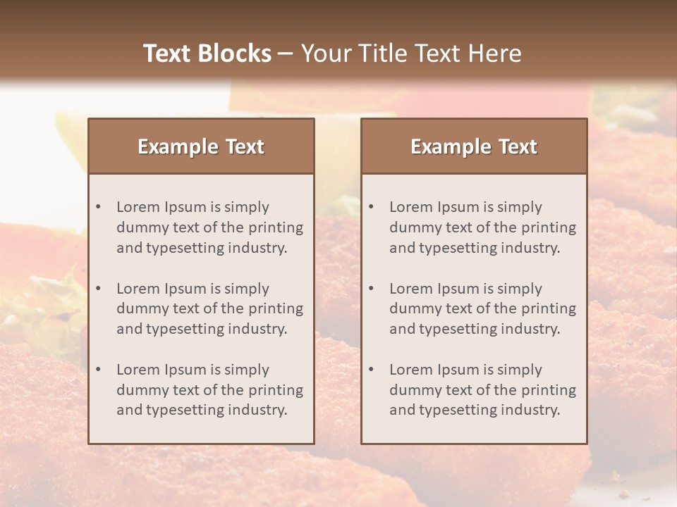 Lunch Food Fingers PowerPoint Template